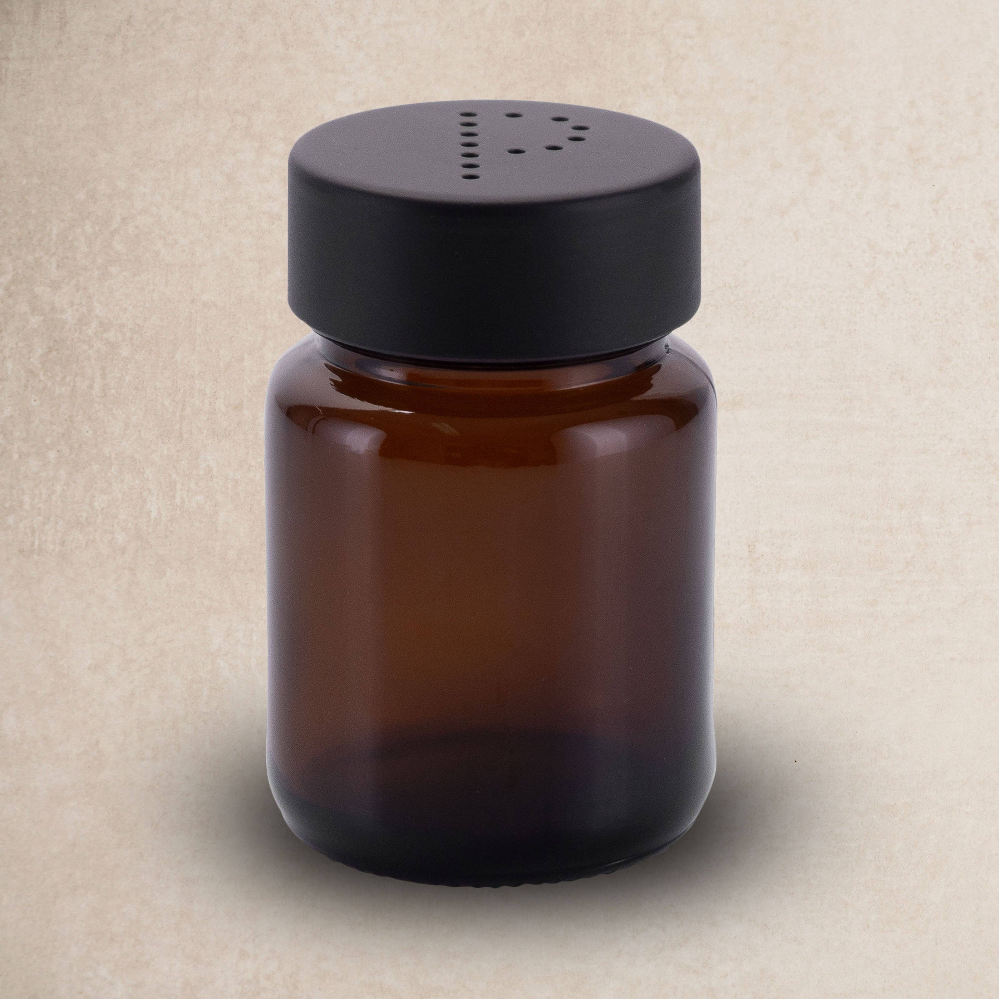 Koffs Design - Wholesale Salt & Pepper Shaker Set - Salt and pepper shakers made of brown glass with stainless steel lid1