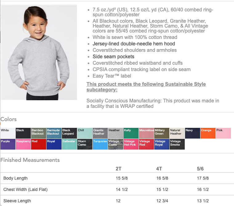 Total Apparel - Wholesale Hoodie - Kids - Rabbit Skins Toddler Pullover Fleece Blank Hoodie | 332623