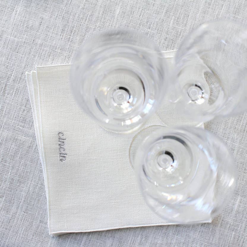 Giardino Segreto - Wholesale Dinner & Cloth Napkin - Pure linen cocktail napkin - EXPRESSIONI0