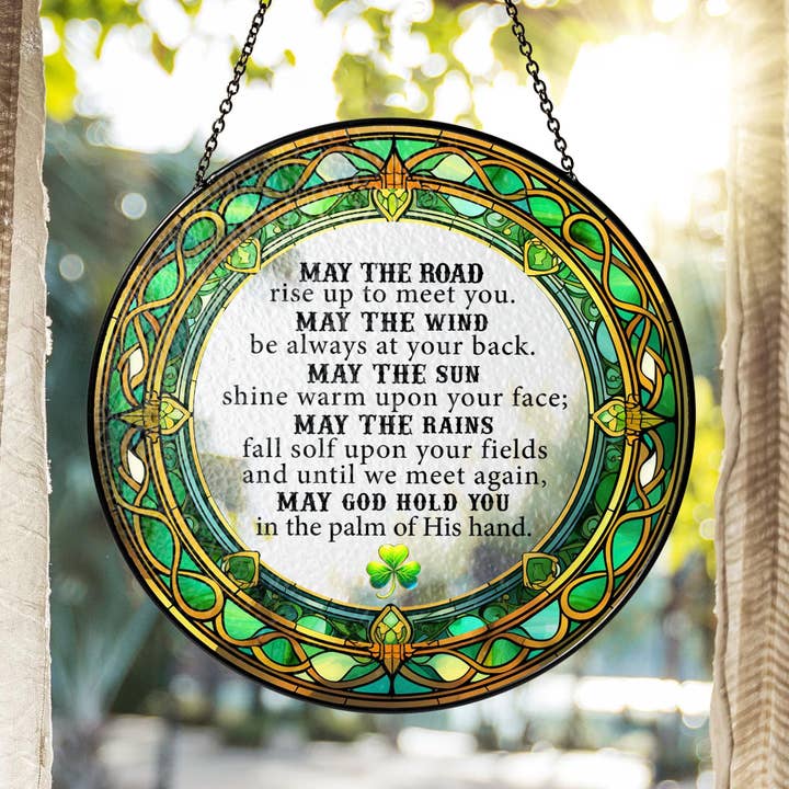 NVC Ecommerce LLC - Wholesale Suncatcher - Irish Blessing Stained Glass Suncatcher, Gift for Home 2