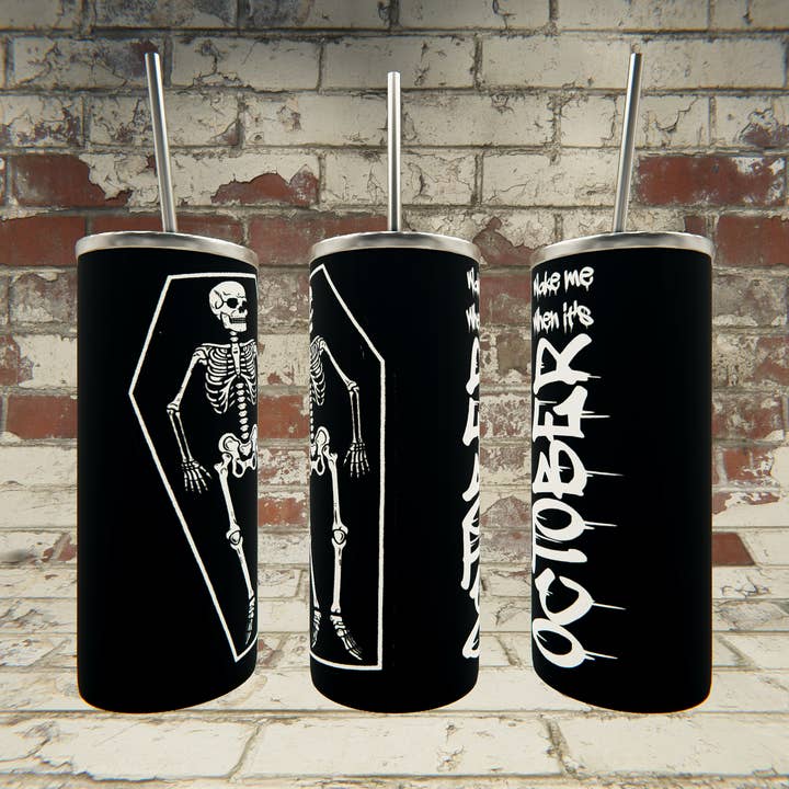 Wake me When it's October for wholesale by Triple D's Tumblers n More