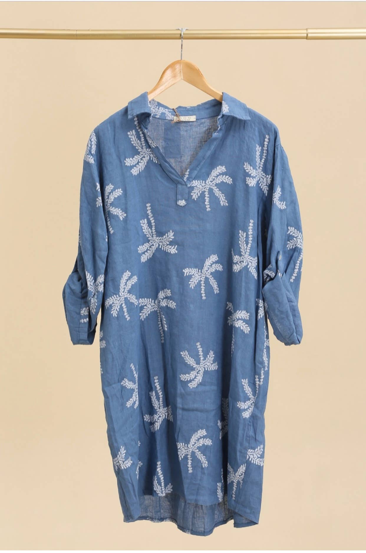 LÉA & LUC – Großhandel Kleid – Damen – Bedruckte Kleider aus 100% Leinen REF.68023