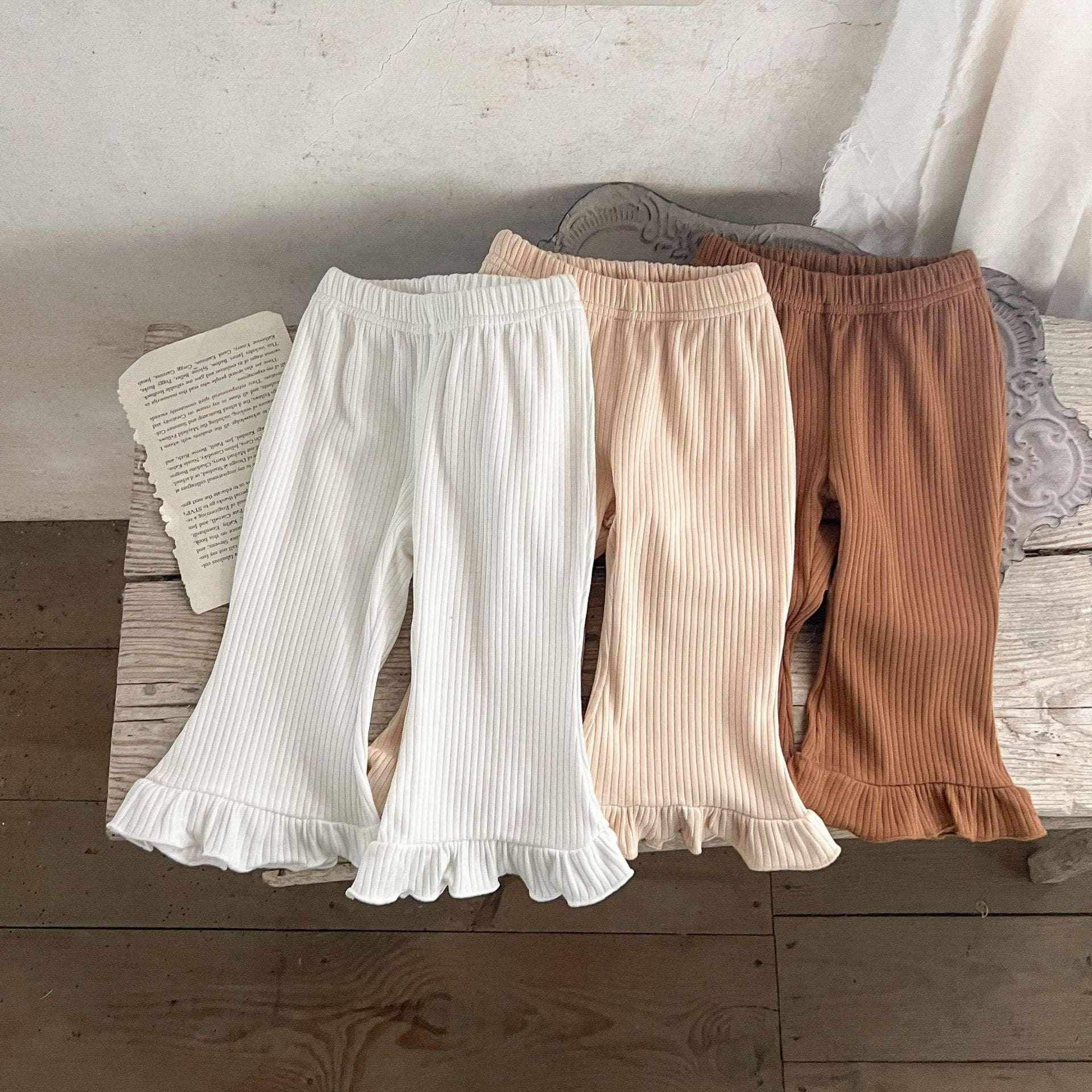 MyKids-USA® - Wholesale Pants - Baby - Baby Solid Color Elastic Cotton Comfy Flared Pants8