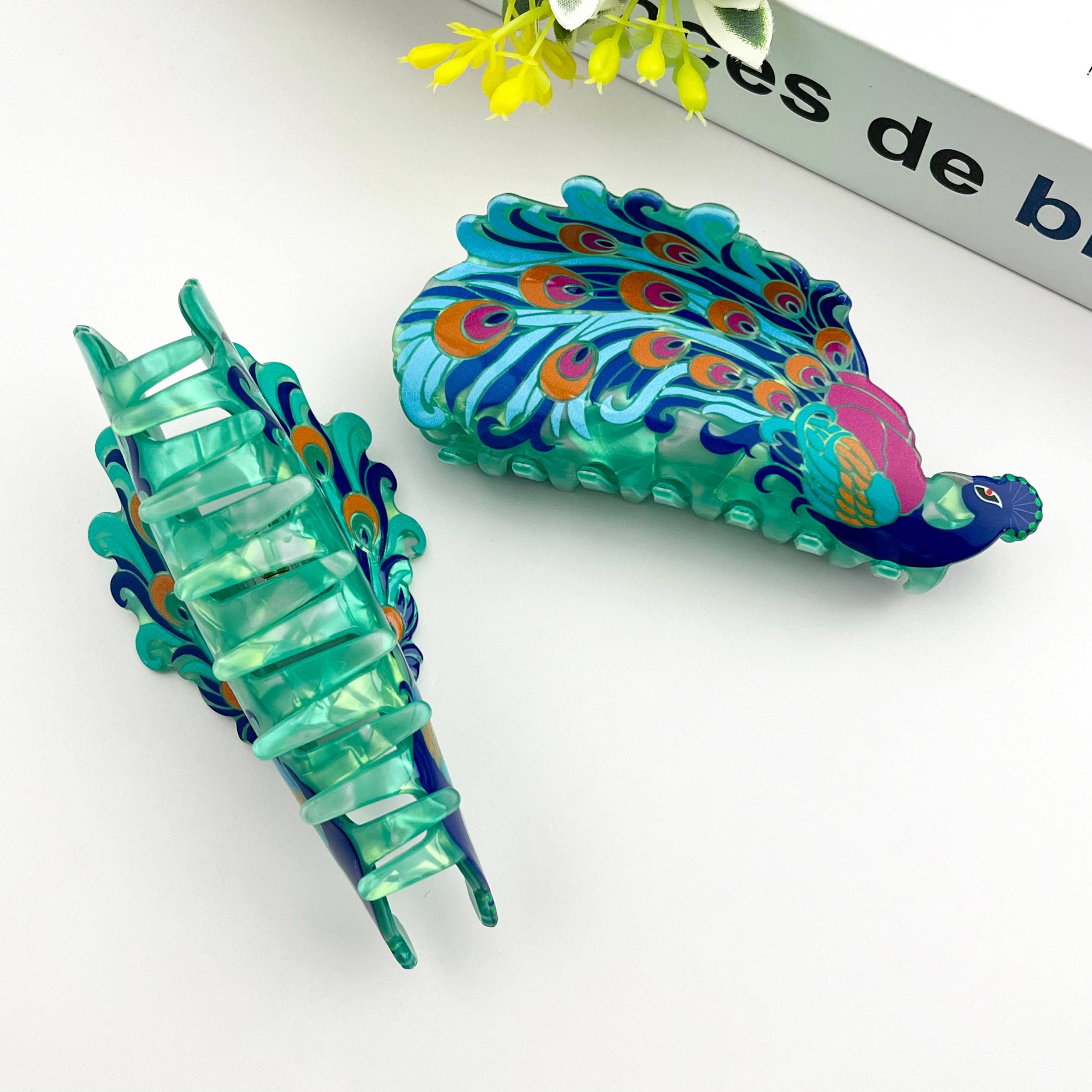 TheDivaSoap – wholesale Hårklämma - Dam – Kreativ Mode Påfågel Hårklämma – Djurstil1