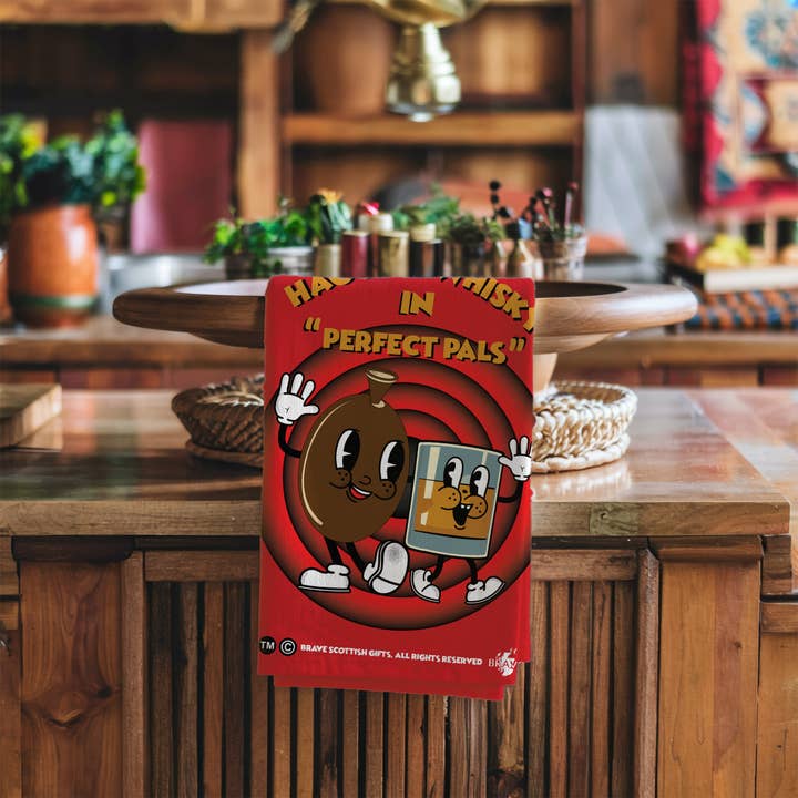 Brave Scottish Gifts – Großhandel Geschirrtücher – Haggis & Whisky Geschirrtuch3