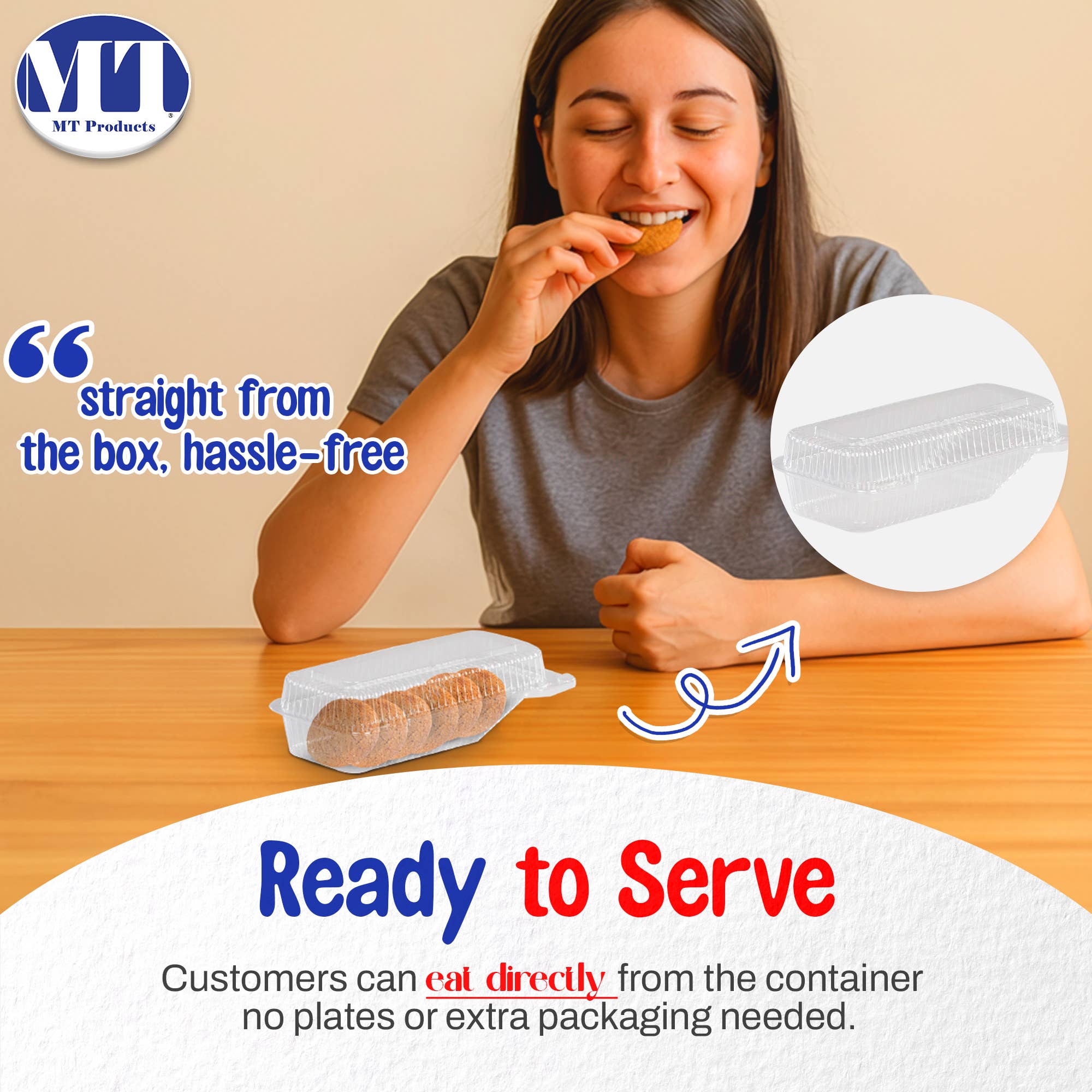 MT Products - Wholesale Food Storage Container - MT Products Plastic Cookie Container - Pack of 203