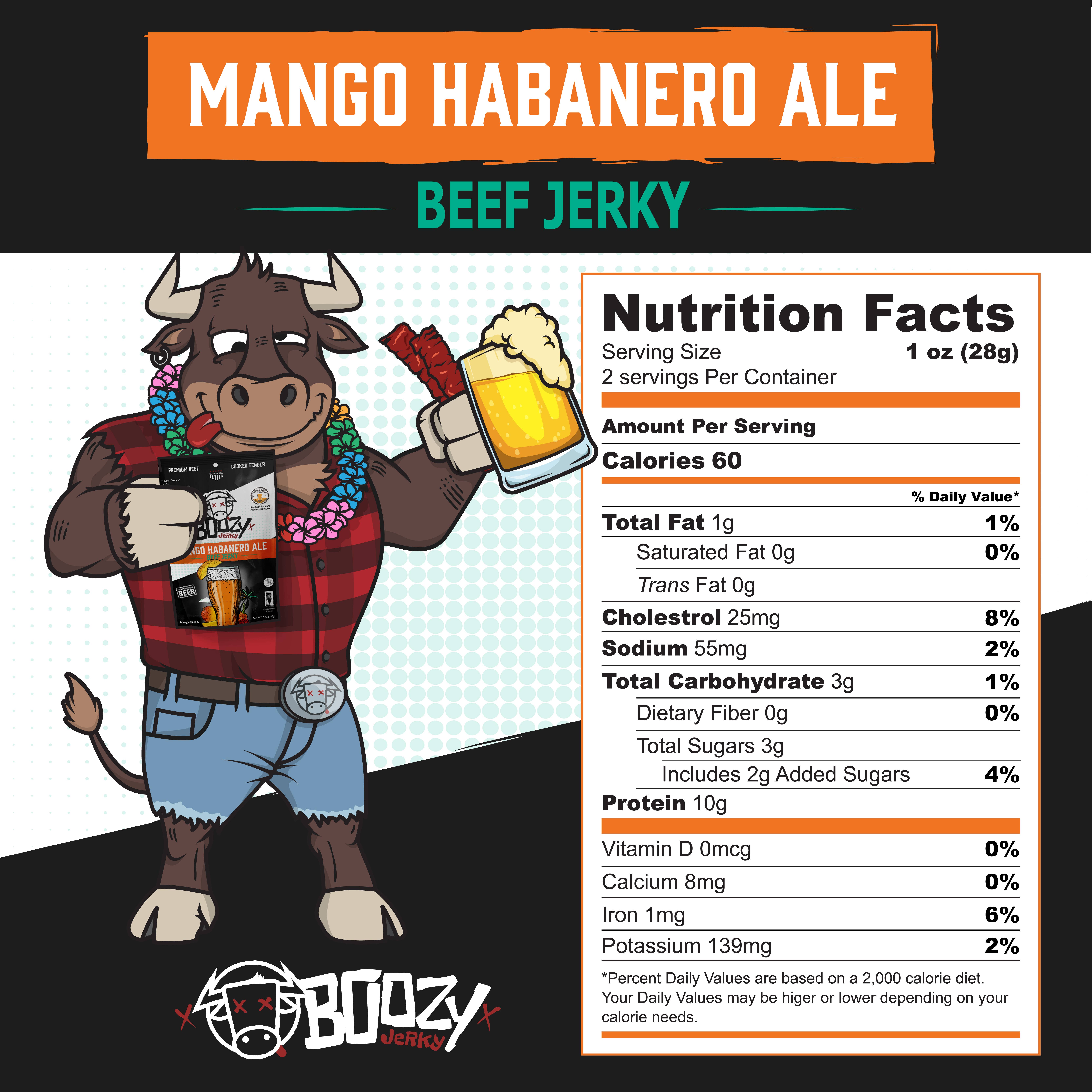 Boozy Jerky - Wholesale Jerky - Mango Habanero Ale Jerky3