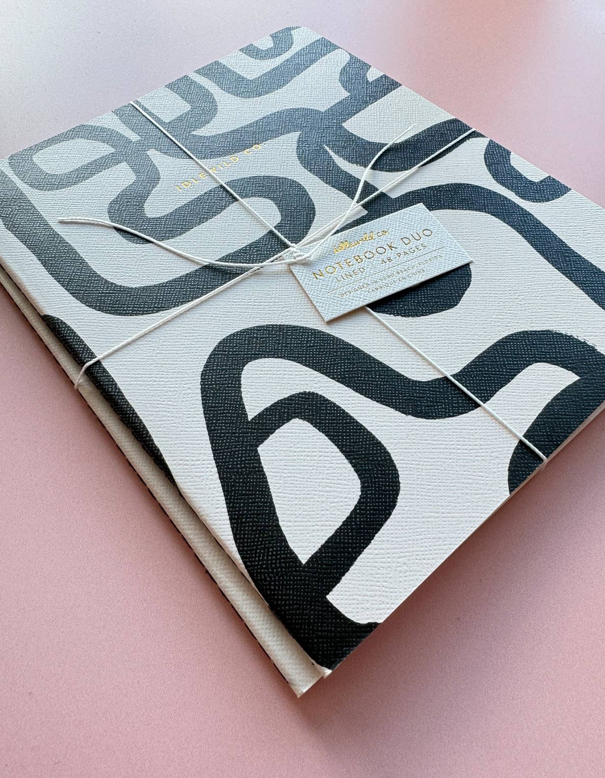 Idlewild Co. – wholesale Notebook – Black & White Squiggle Notebook Duo1