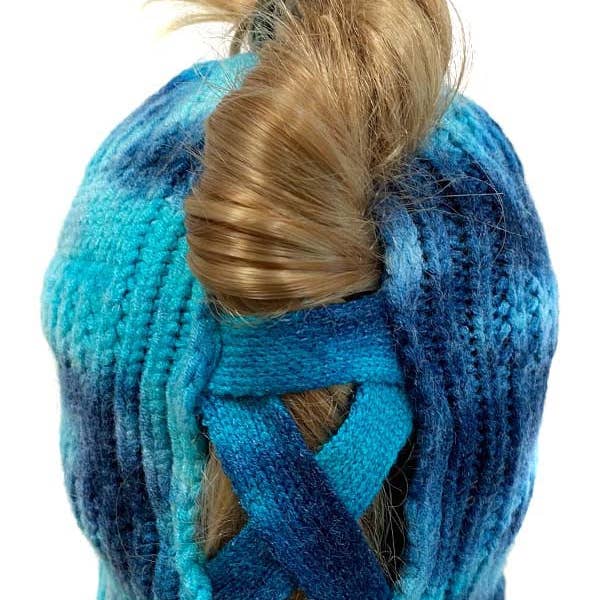 Tie Dye Cross net knitted BEANIE for wholesale by Suzie Q USA