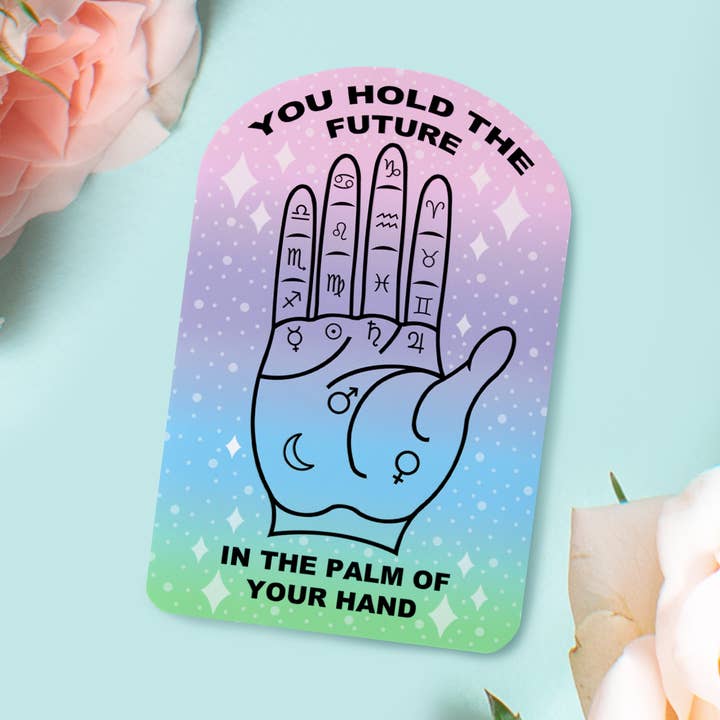 Pastel Goth Palmistry Sticker Grunge Astrology Magic Witch for wholesale by Atomic Lace