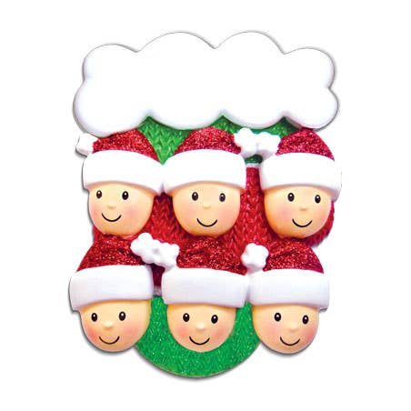 PolarX Ornaments - Wholesale Ornament - Mitten with Faces Family Personalized Ornament4