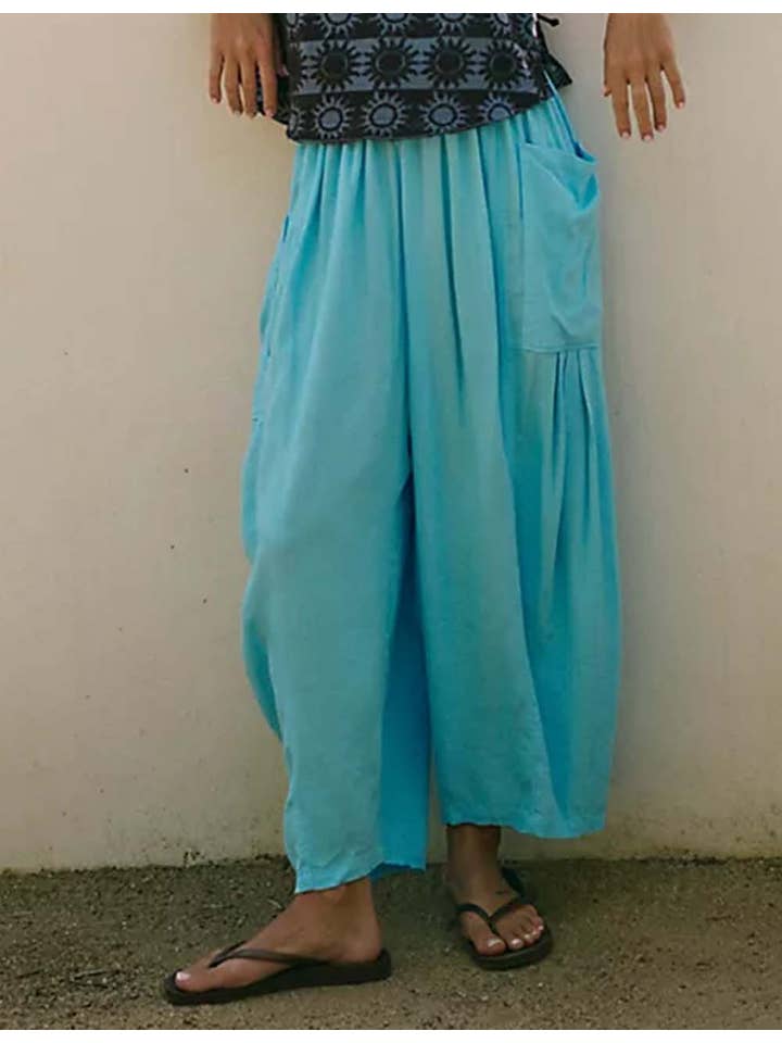 Sweetkama - Wholesale Pants - Women's - Ladies Elastic Waist String Tie Pocket Cuzy Pants13