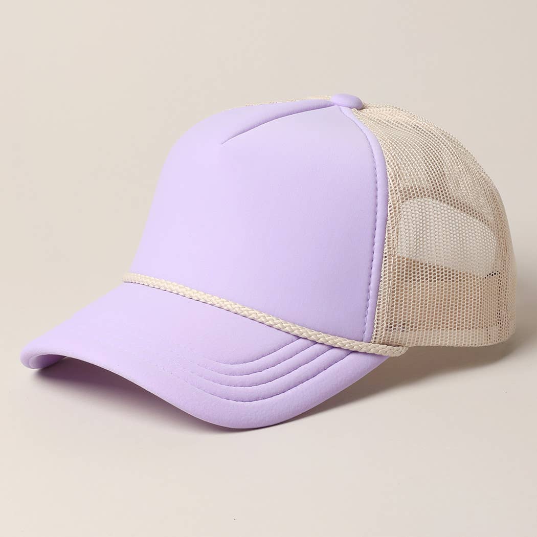 Fashion City – wholesale Trucker hat – Women’s – Plain Foam Rope Mesh Back Trucker Hat 17