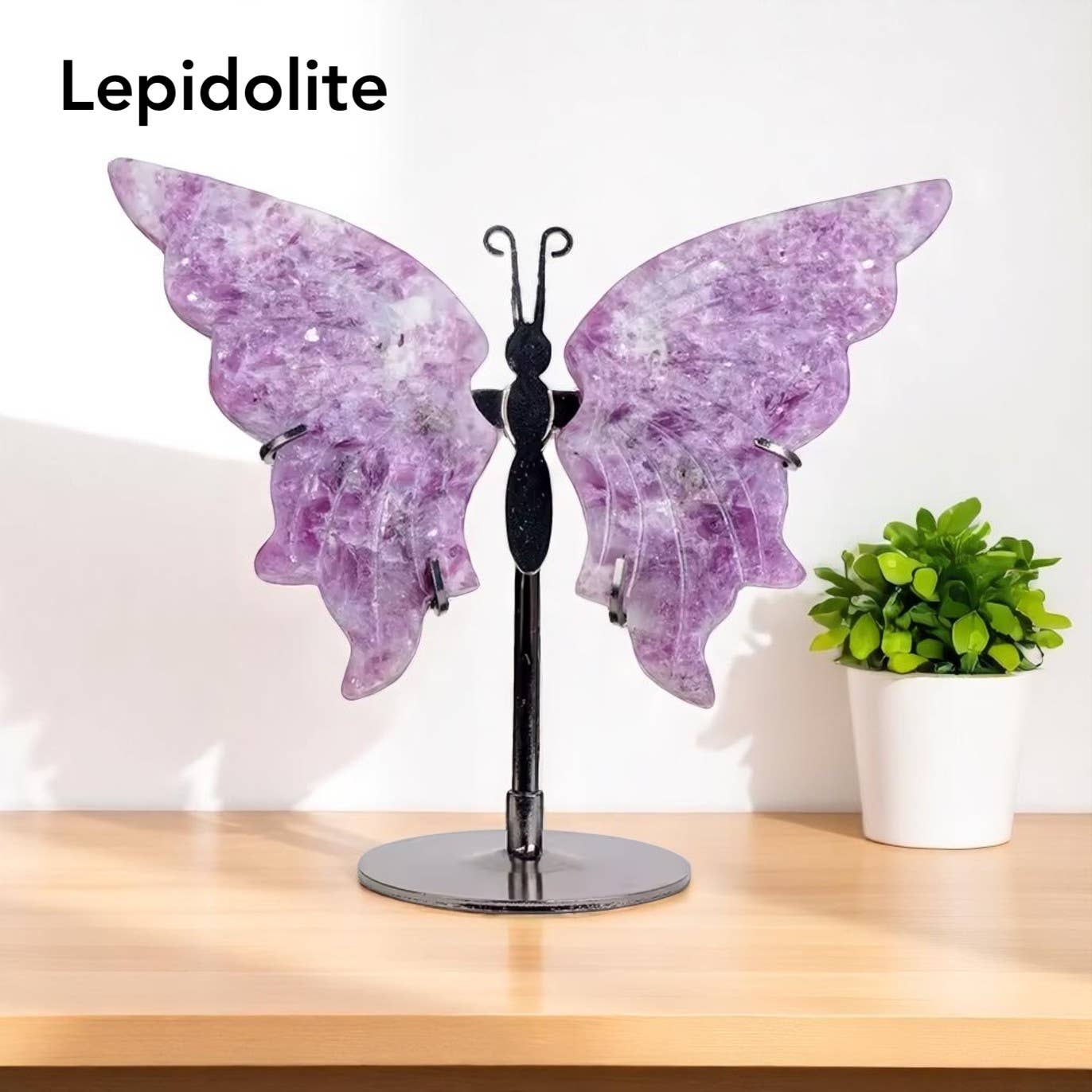 Crystolver (We Cover All Import Fees) – Großhandel Dekofigur – Elegante Schmetterlingsflügel aus Kristall mit Ständer5