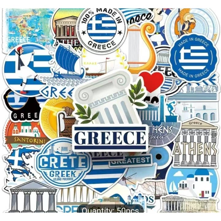 2 Greeks Inc - Wholesale Sticker - Assorted 20-Pack Greek Theme Stickers
