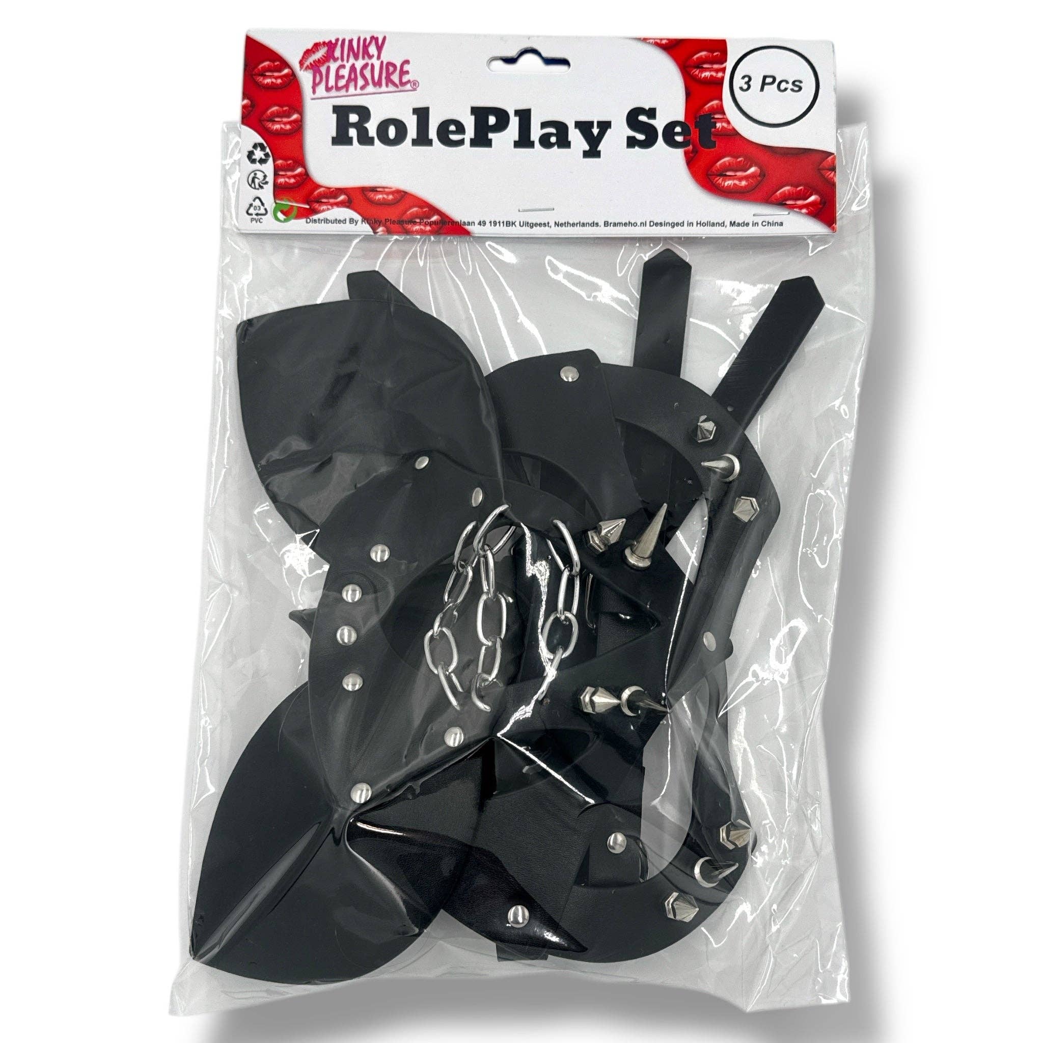 Kinky Pleasure - Wholesale Sex Toy - Kinky Pleasure - T162 - Roleplay Mask Set 3 Pieces1