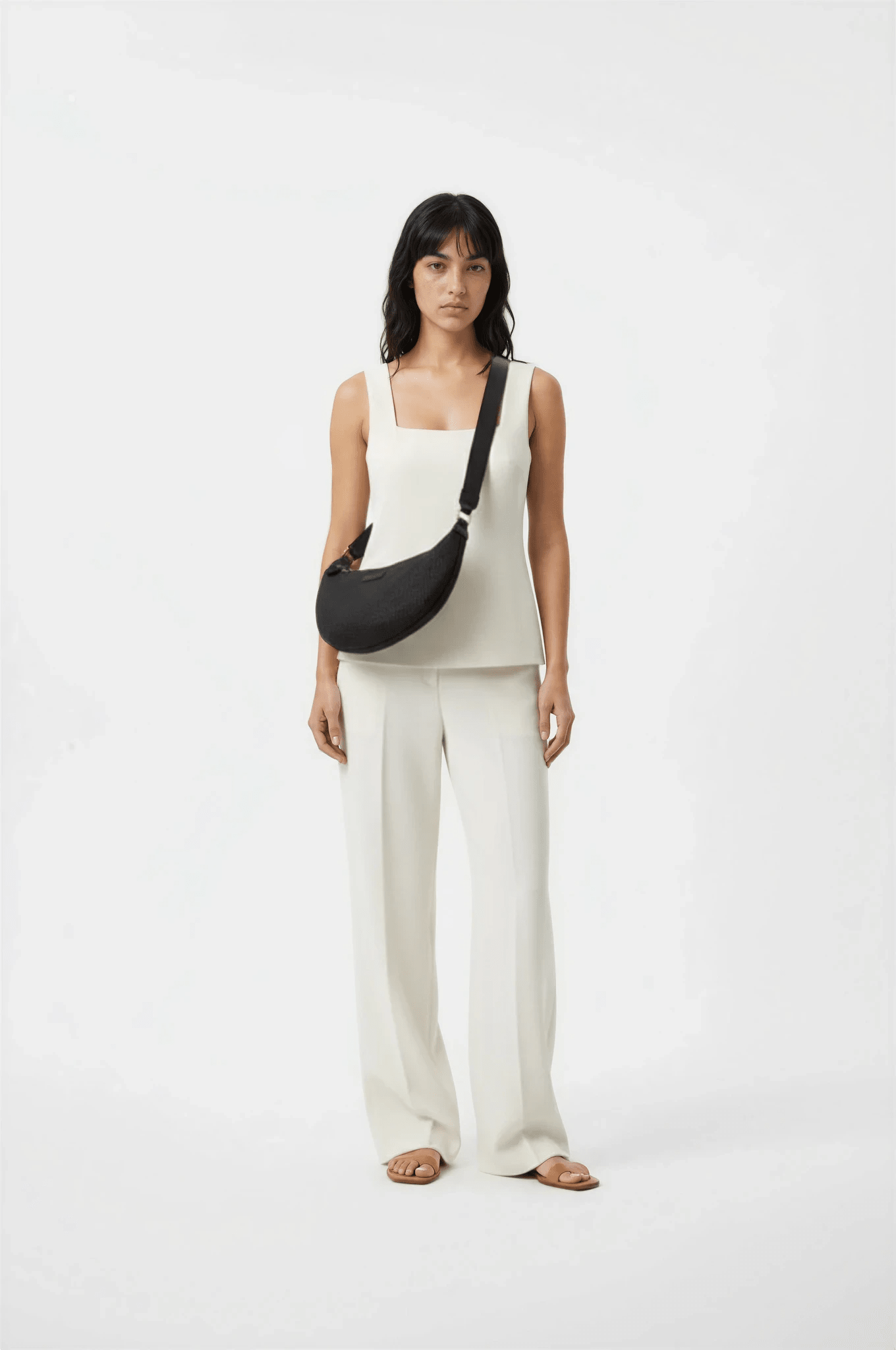 TIEFENBACHER LEHMANN - Wholesale Crossbody Bag - Women's - MOON BAG black raffia - black silver3