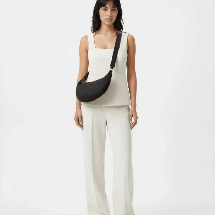 TIEFENBACHER LEHMANN - Wholesale Crossbody Bag - Women's - MOON BAG black raffia - black silver3