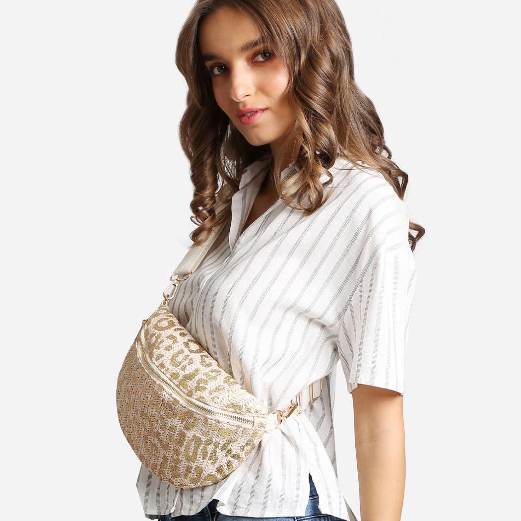 Fashion City - Wholesale Belt Bag - Women's - Leopard Pattern Adjustable Crossbody Belt Bag10