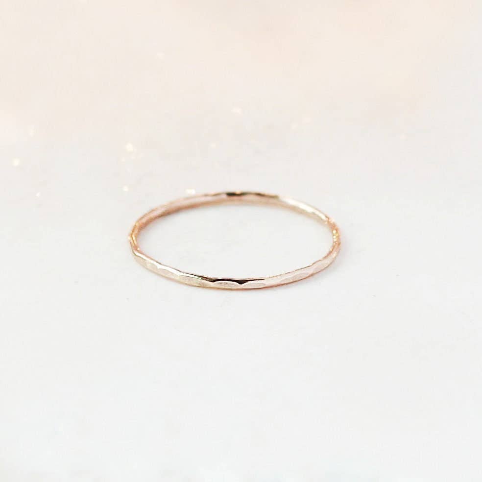 Meadowbelle - Wholesale Band/Stacked Ring - Gold Stacking Ring. Pebbled 14K Gold Filled Band. One Stackable Gold Ring Band. Wedding Ring. Minimalist Stacking Ring. Gift For Her.4