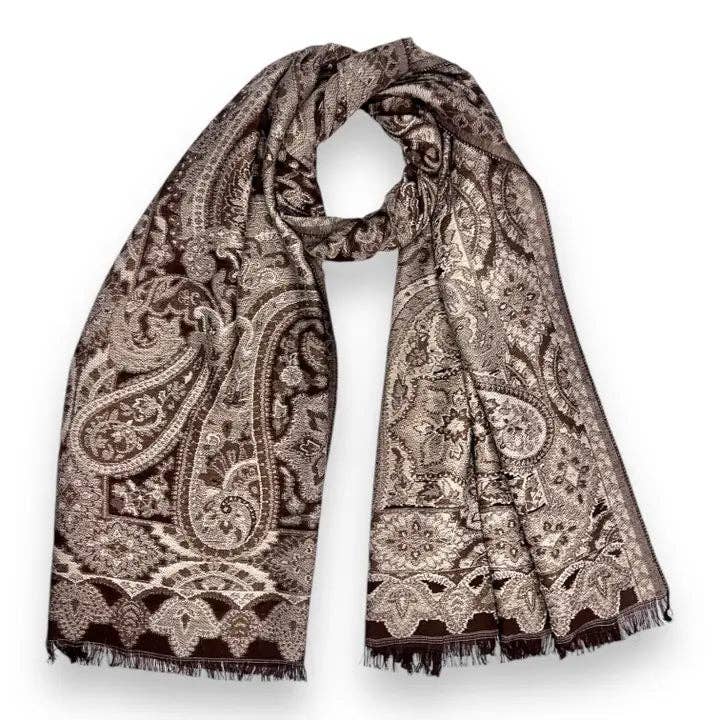 Lili Scarves (US Duty Free) - Wholesale Scarf - Women's - Premium Paisley Print Pashmina Scarf0