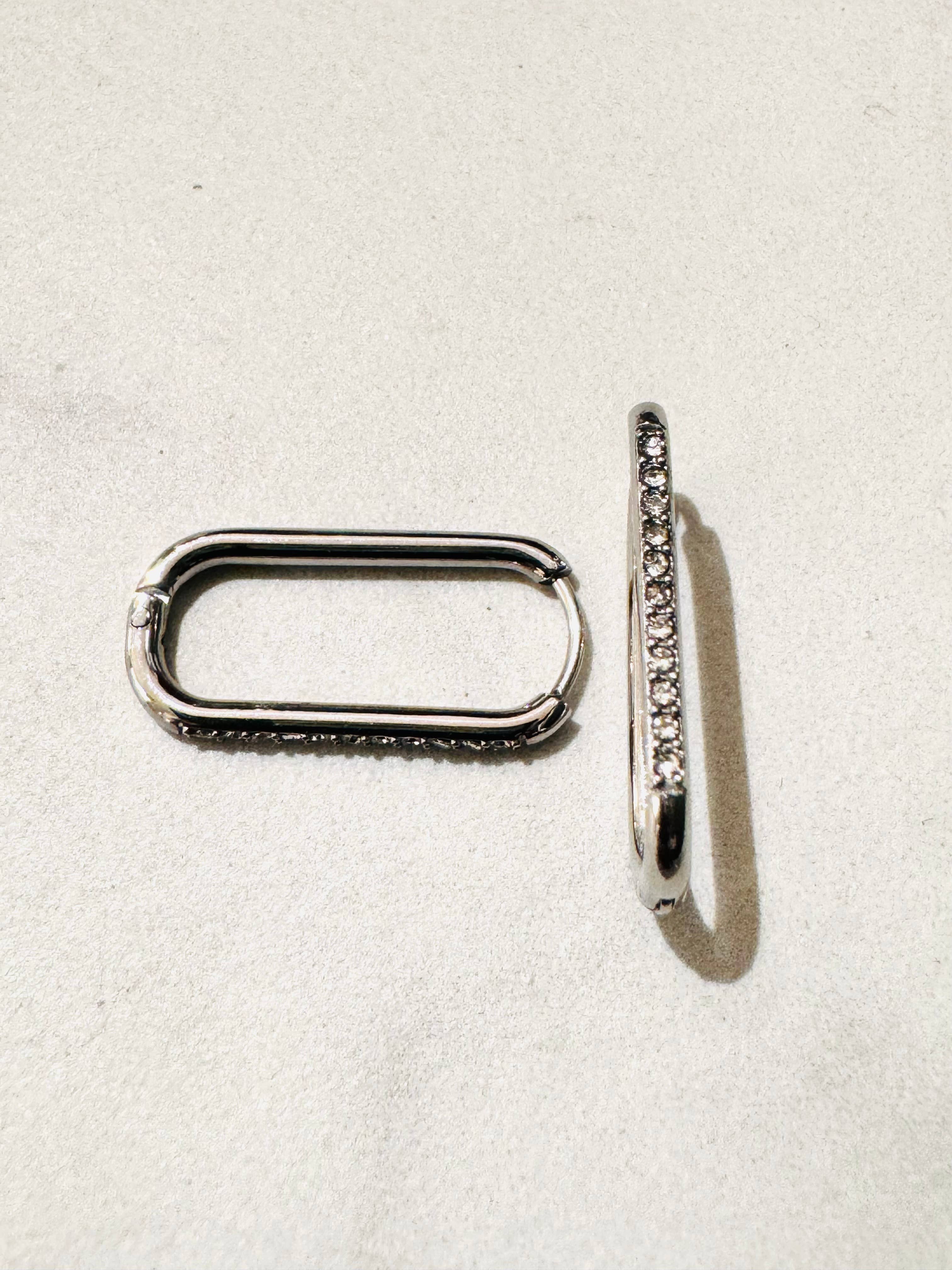 Cassette Barcelona - Wholesale Hoop Earrings - Arlo Stainless Steel Rectangular Earrings 10