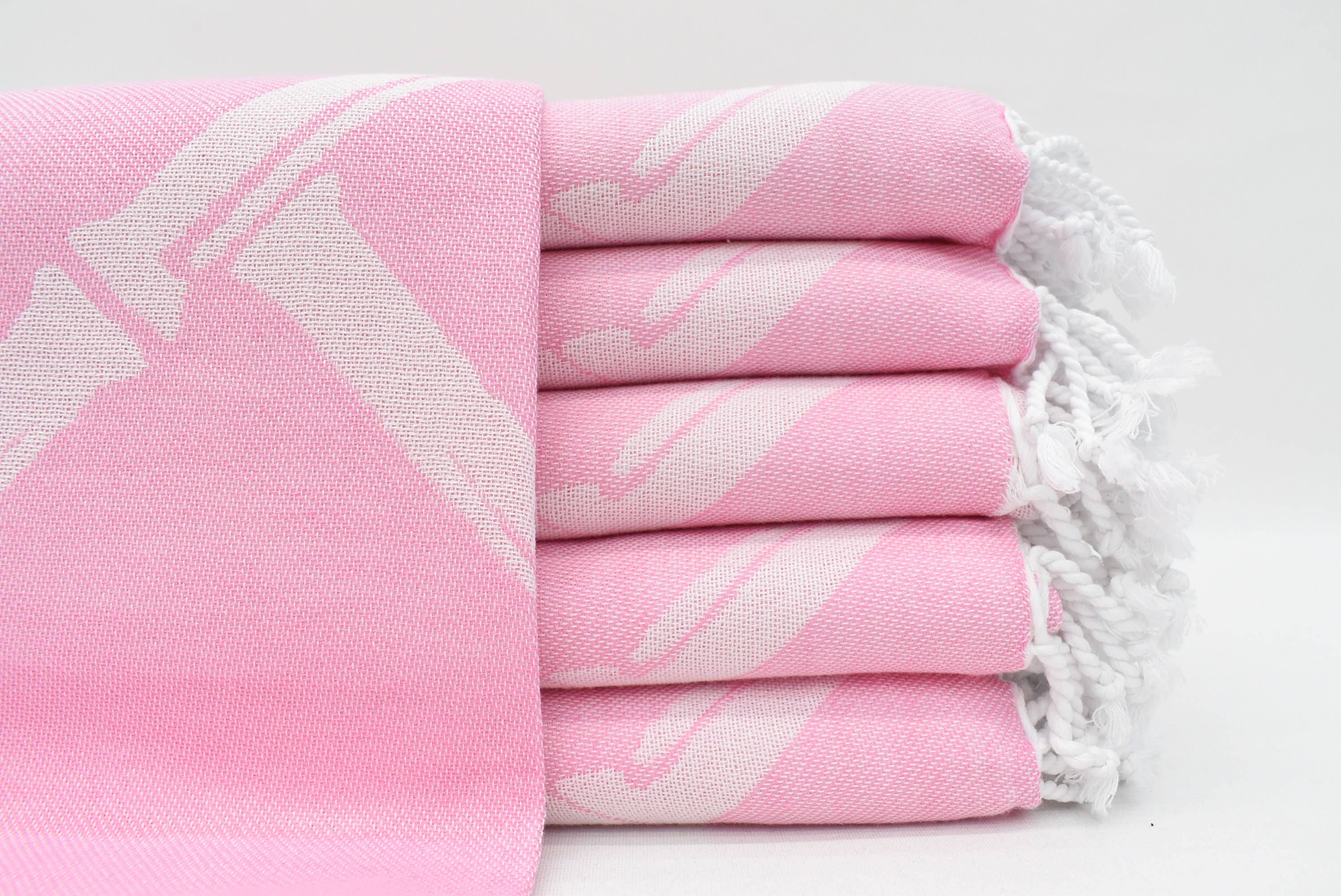 Organic Turkish Towels - Wholesale Beach Towel - Pink Towel, Ultra-Soft Turkish Towel, 40x70 Beach Towel2