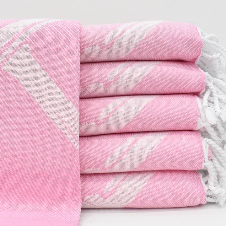 Organic Turkish Towels - Wholesale Beach Towel - Pink Towel, Ultra-Soft Turkish Towel, 40x70 Beach Towel2