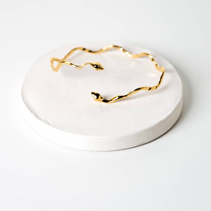 Peter and June - Wholesale Cuff Bracelet - On a Plane 18K Gold Plated Snake Cuff1
