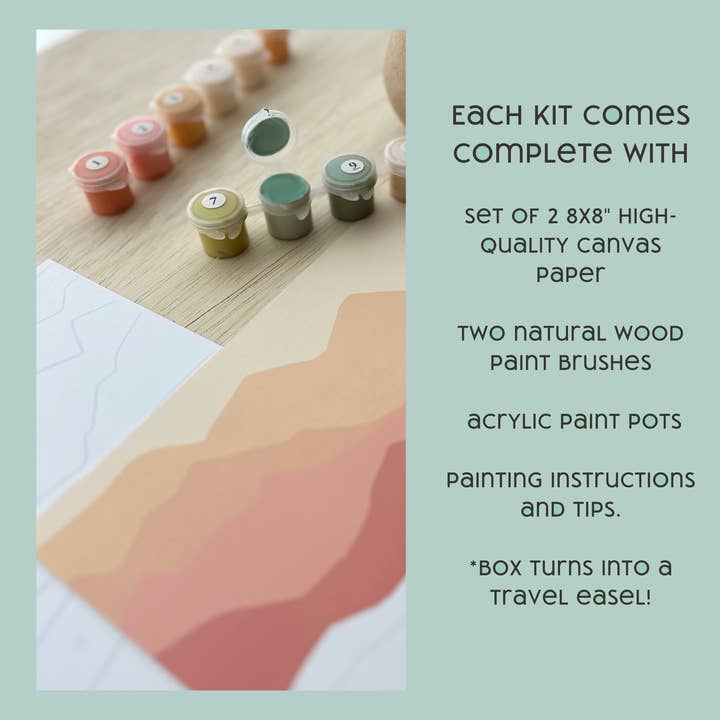 Breathe People - Wholesale DIY Craft Kit - Kids - Butterflies Paint by Number Kit + Easel for Kids