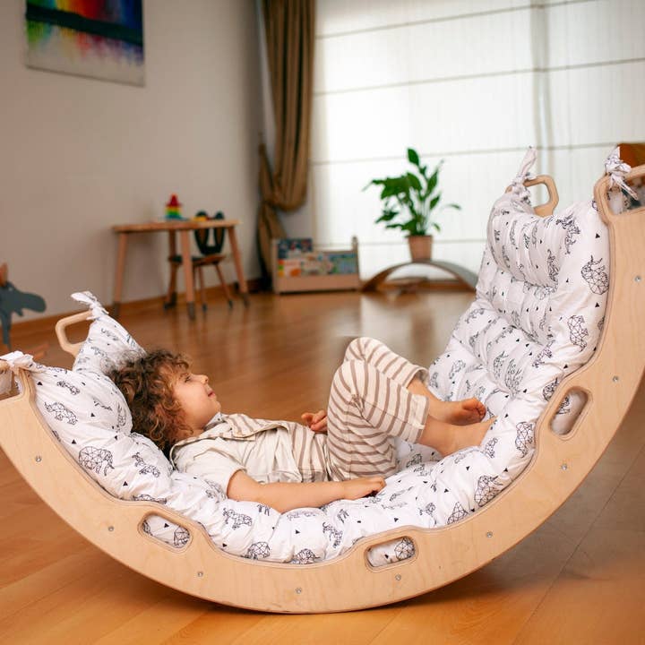 kidodido - Wholesale Wood Toy - Kids - 2 Size Montessori Baby Play Climber Set For Toddler