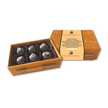 Collection de 6 citrouilles pour la vente par Knipschildt Chocolatier