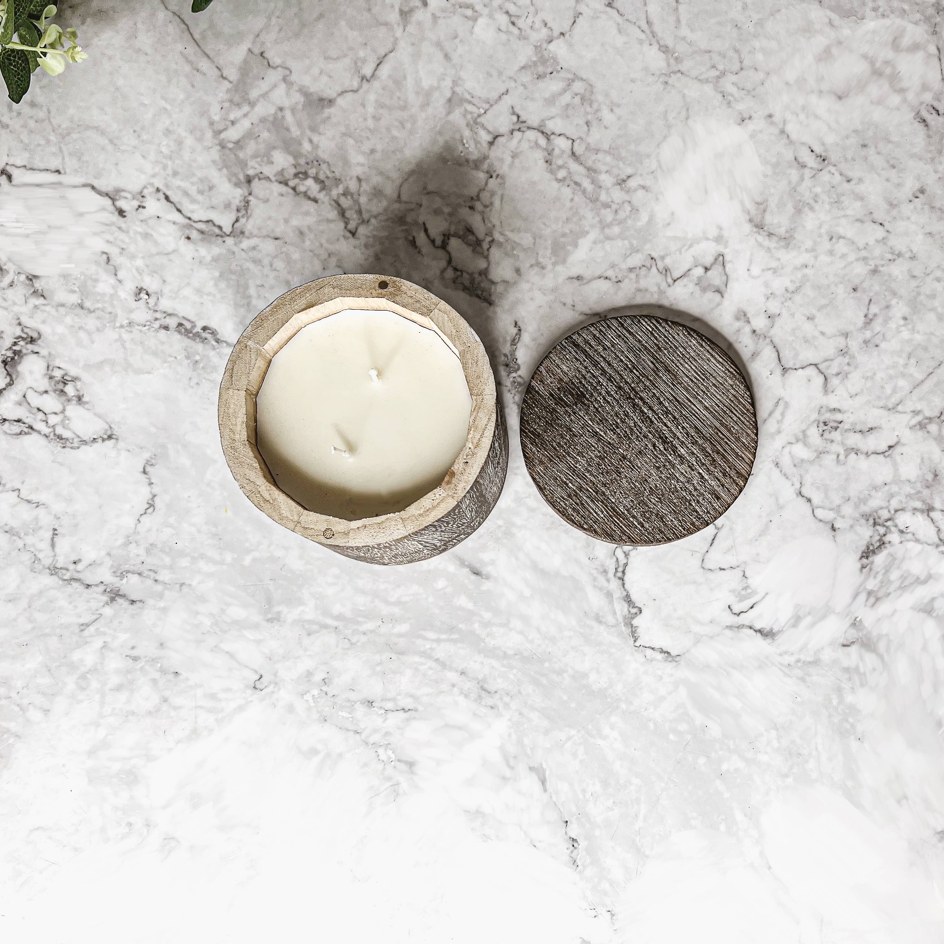 Gia Roma – Großhandel Kerze im Glas / gefüllte Kerze – Einzigartige Kerzen – Wiederverwendbares Paulownia-Holzgefäß mit Deckel14