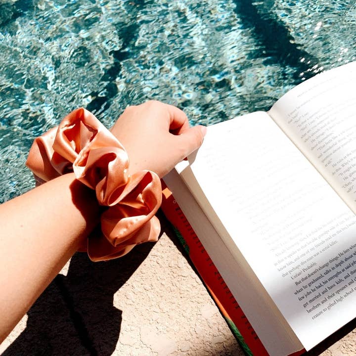 Beyond Scrunchies - Wholesale Scrunchie - Women's - PEACH - Mulberry Silk Scrunchie4