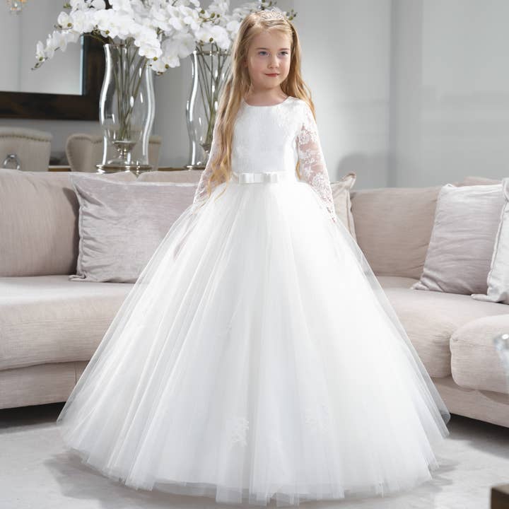 NEW! Beautiful dress for girls, communion dress, flower girl for wholesale by Bajabella