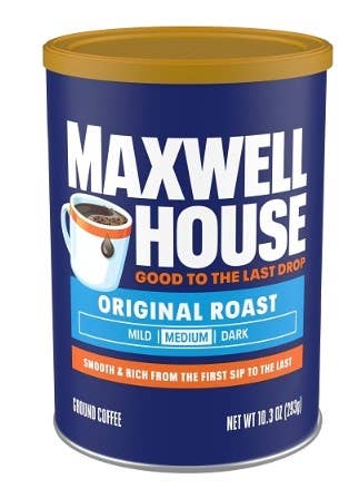 Shop The King - Wholesale Ground Coffee - Maxwell House Coffee Original Roasted Medium Green Menthold Can