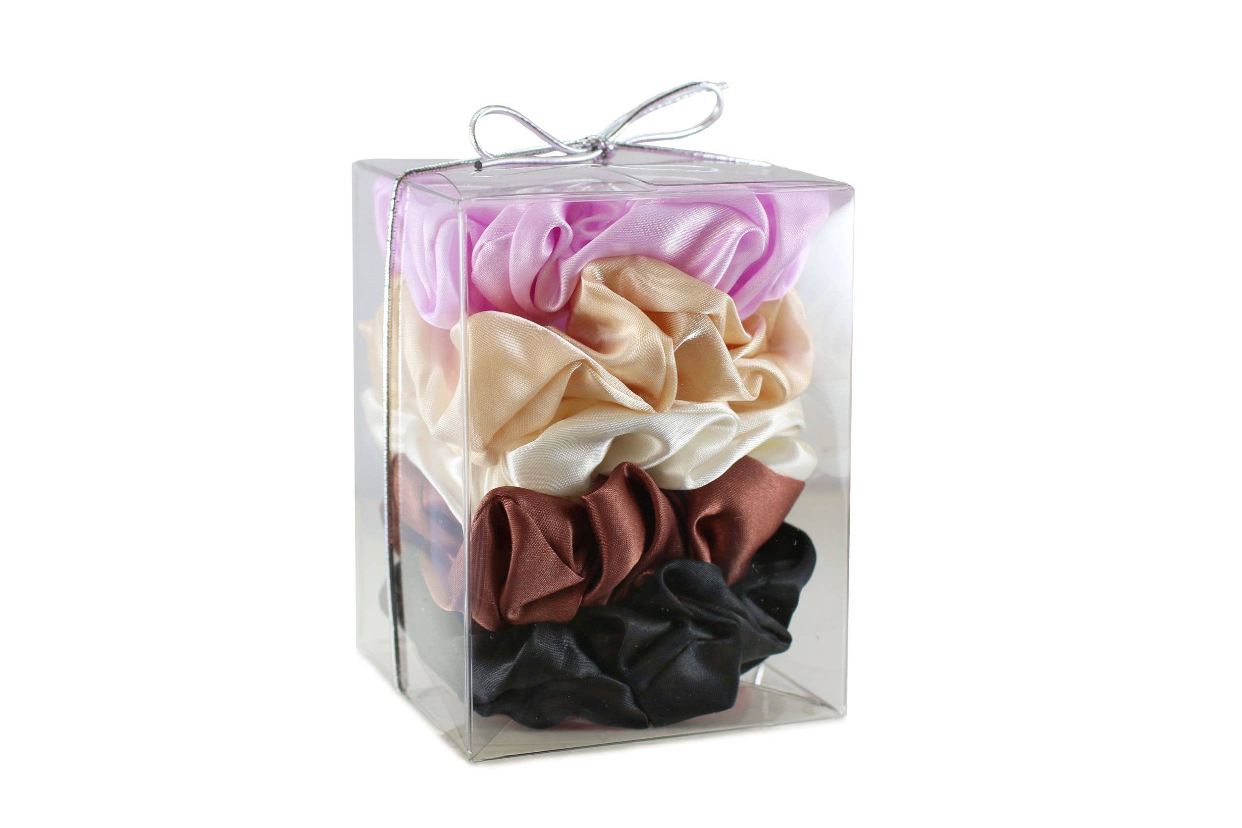 Morning Glamour - Wholesale Scrunchie - Women's - Gift Set 5PK Satin Hair Scrunchies - Satin Scrunchies9