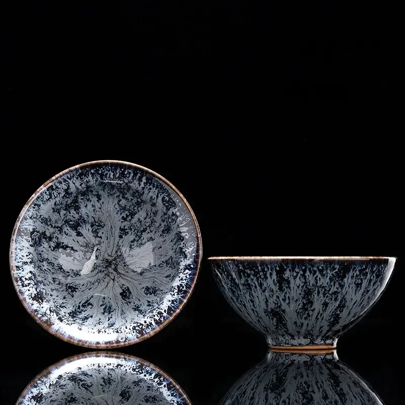 Otterware – wholesale Coffee/tea cup – Handmade Artisanal Tenmoku Glaze Tasting Cup (Single)3