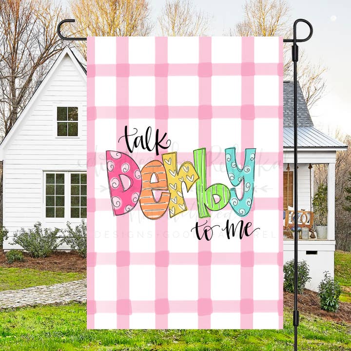 Talk Derby To Me Gartenflagge für den Großhandel von Doodles By Rebekah