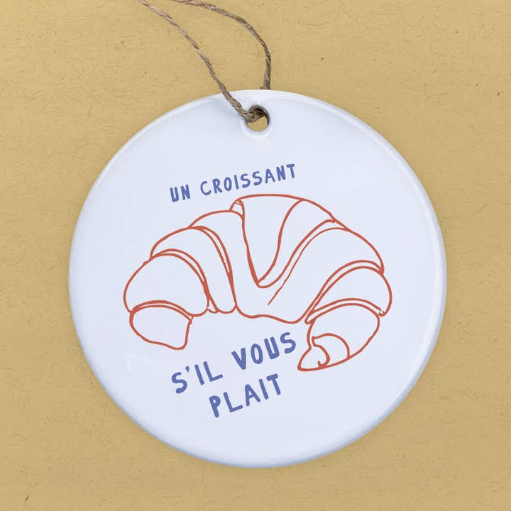 Un Croissant - Ornament for wholesale by Boheme Bliss