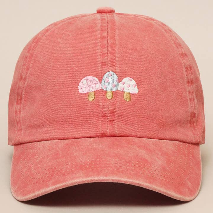 Fashion City - Wholesale Baseball Cap - Women's - Mushroom Pattern Baseball Cap