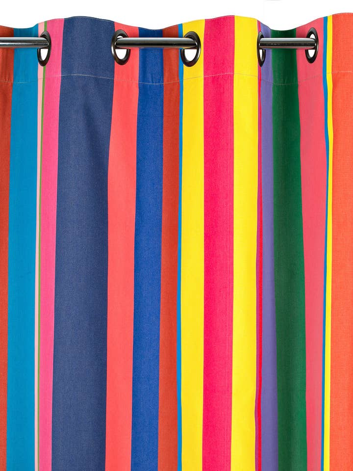 Puerto Rico gordijn met multicolore strepen voor wholesale door Tissage de Luz