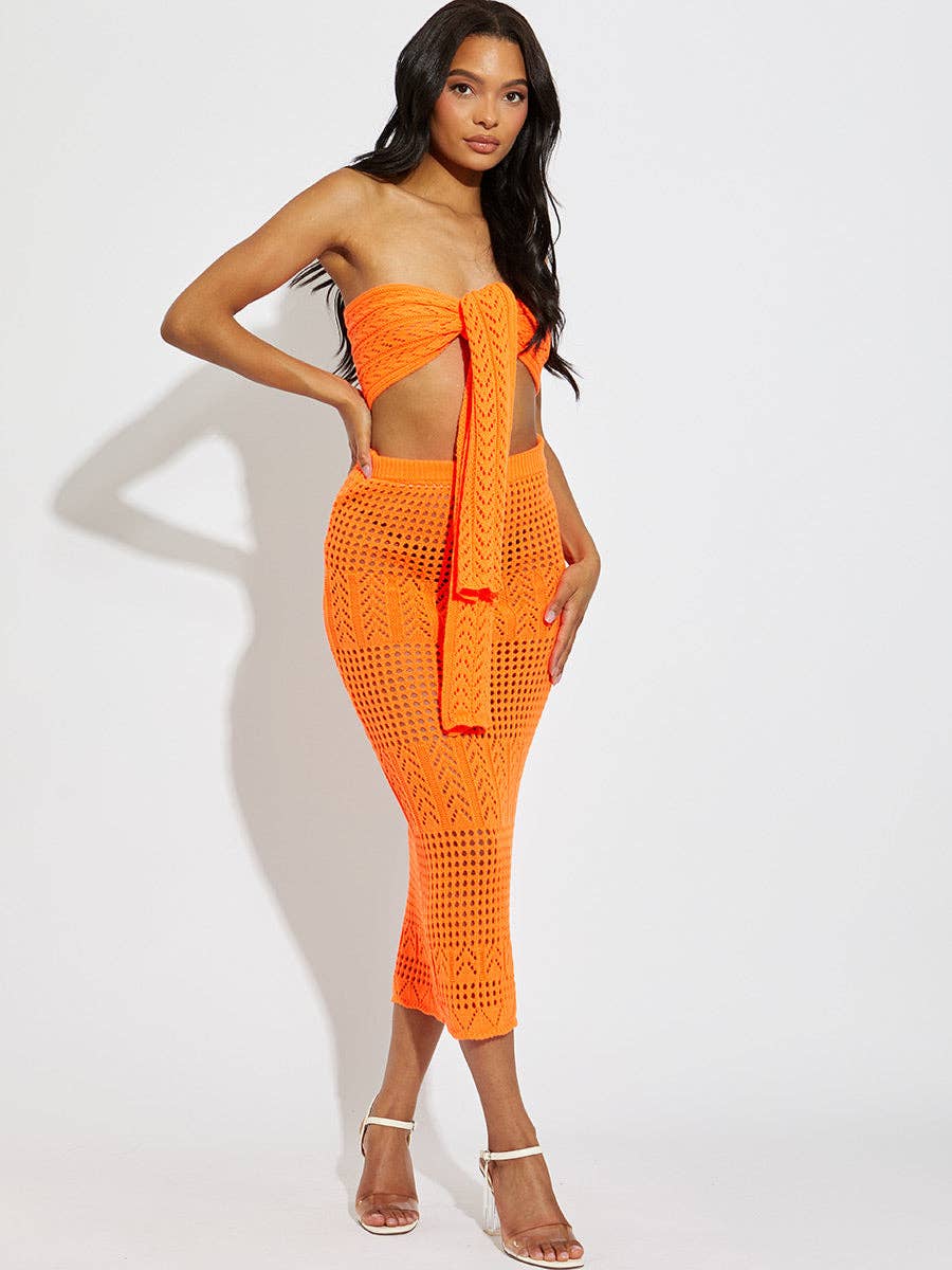 AX Labels - Wholesale Top & Skirt Set - Women's - Knitted Tie Knot Bandeau Bralet & Maxi Skirt Co-ord22