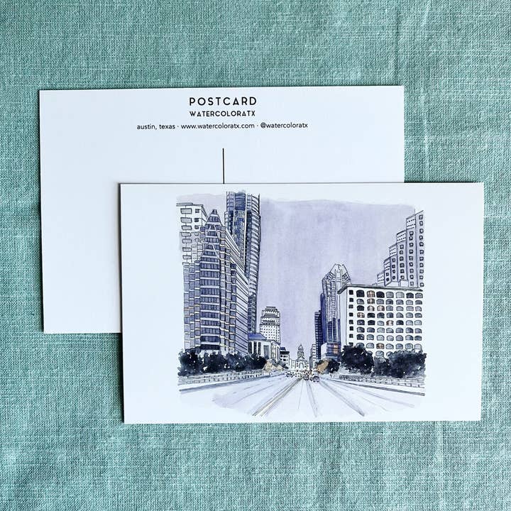 Postal Noche Congress Ave para venta al por mayor de watercoloratx