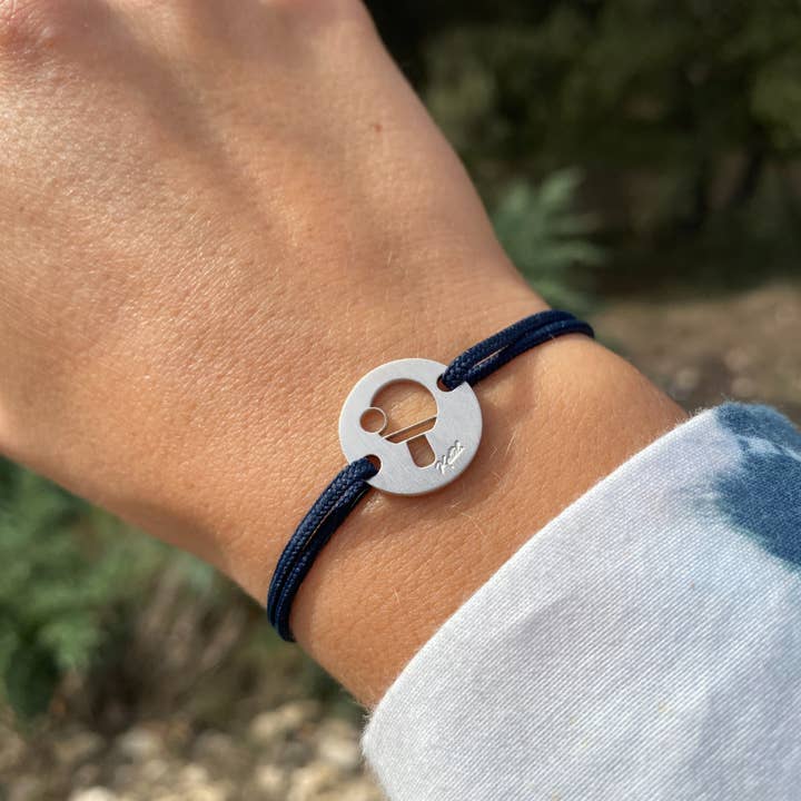 Myping-Pong-Armband - The Racket | Versilbert für den Großhandel von Kettel