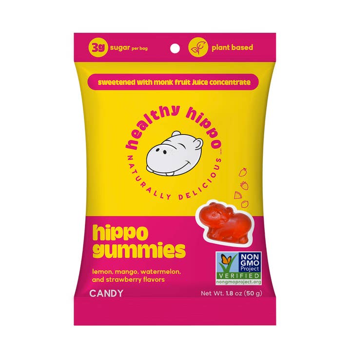 Healthy Hippo Low Sugar Plant-Based Hippo Gummies for wholesale by Healthy Hippo Naturals Inc