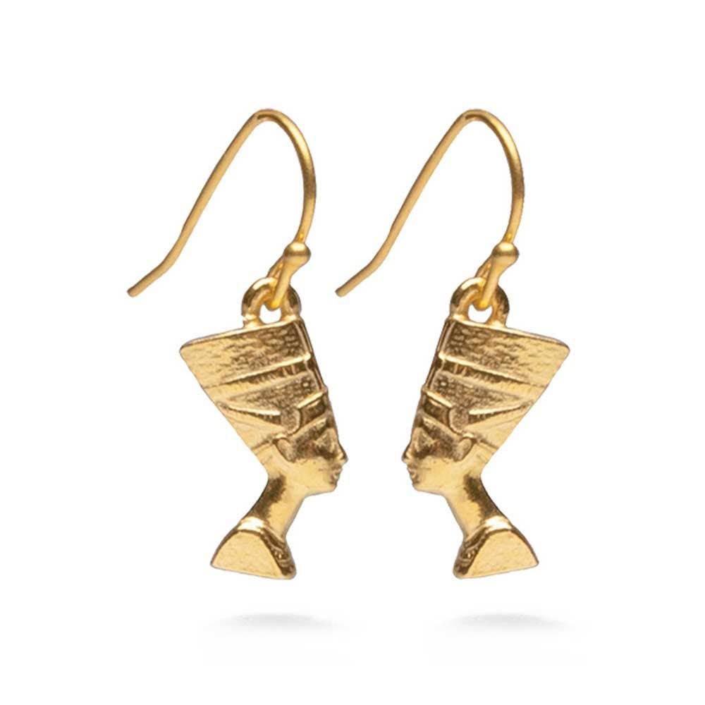 gold nefertiti earrings