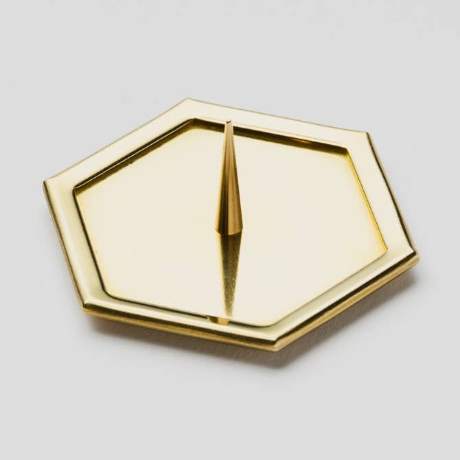 Brass Candle Stand Hexagon for wholesale by WAROSOKU DAIYO