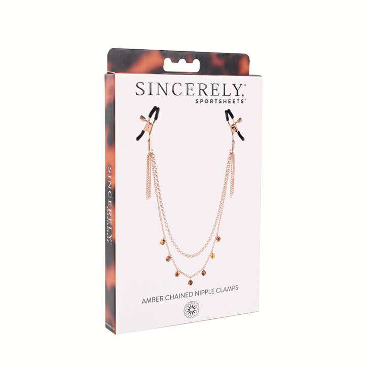 Sportsheets – wholesale Sex toy – Amber Chained Nipple Clamps