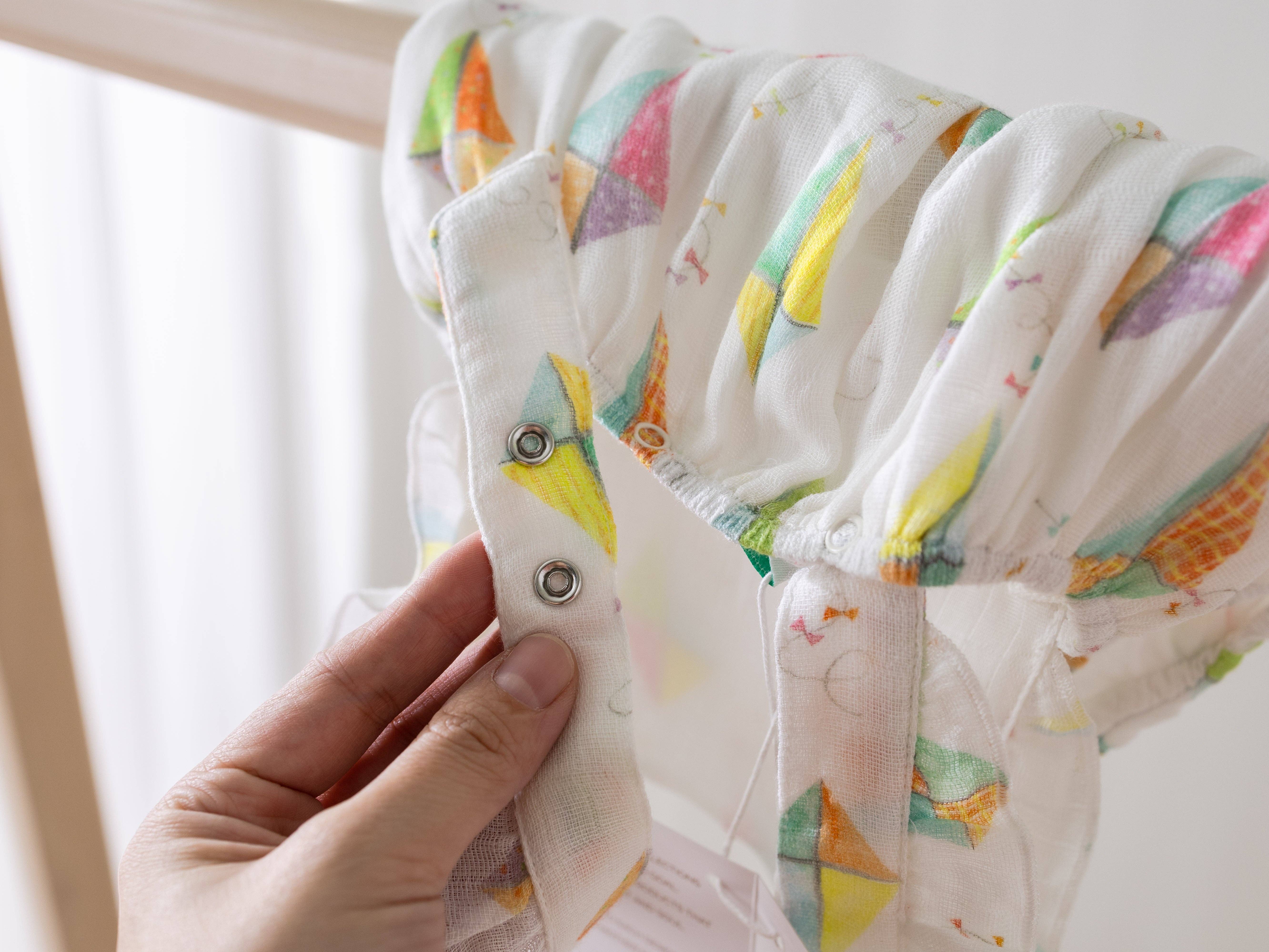 Nola Tawk - Wholesale Bodysuit (Non-Footed) - Baby - Reach for the Sky Organic Muslin Bubble Romper5